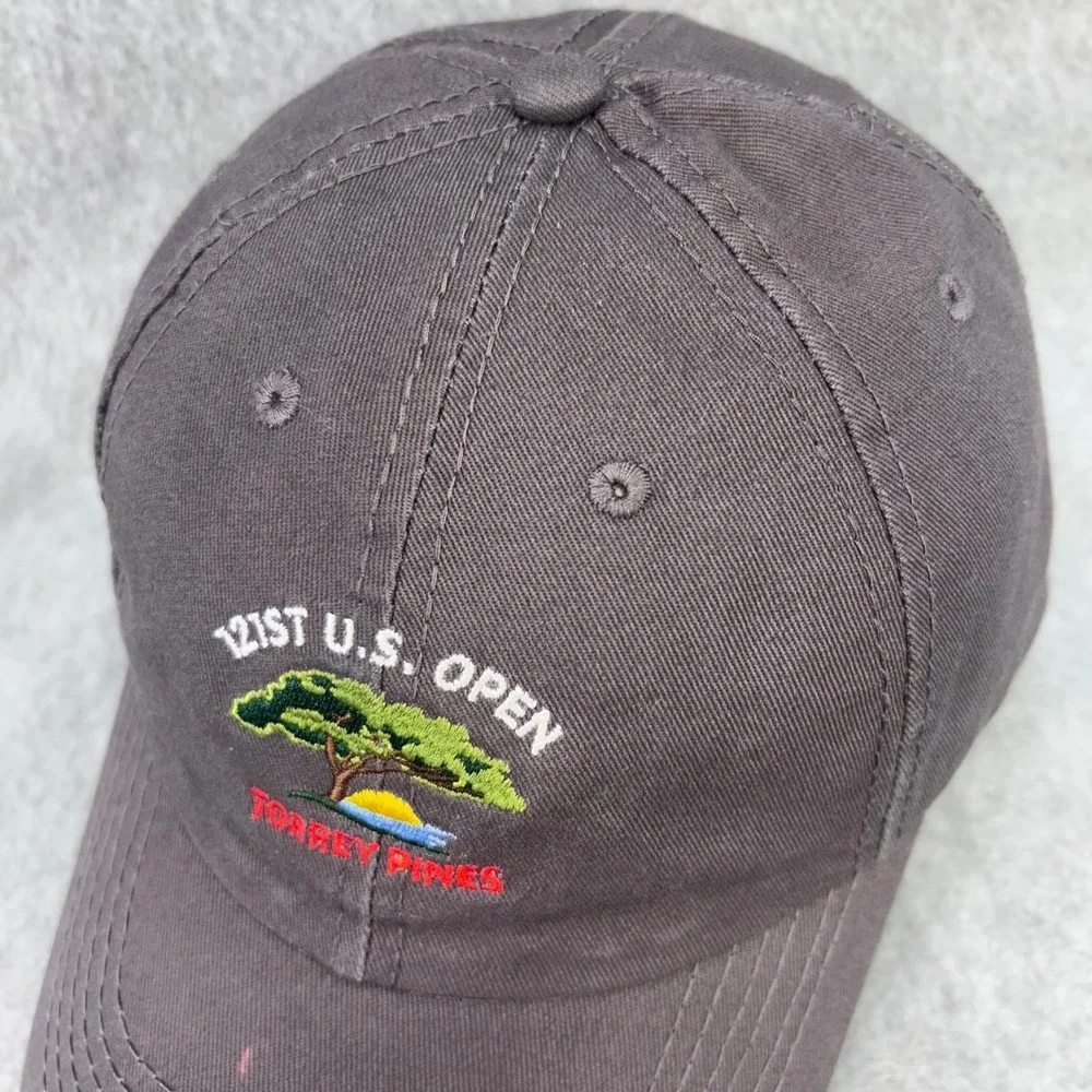 121st U.S. Open Torrey Pines Mens Gray USGA Hat Member Golf Baseball Cap OS